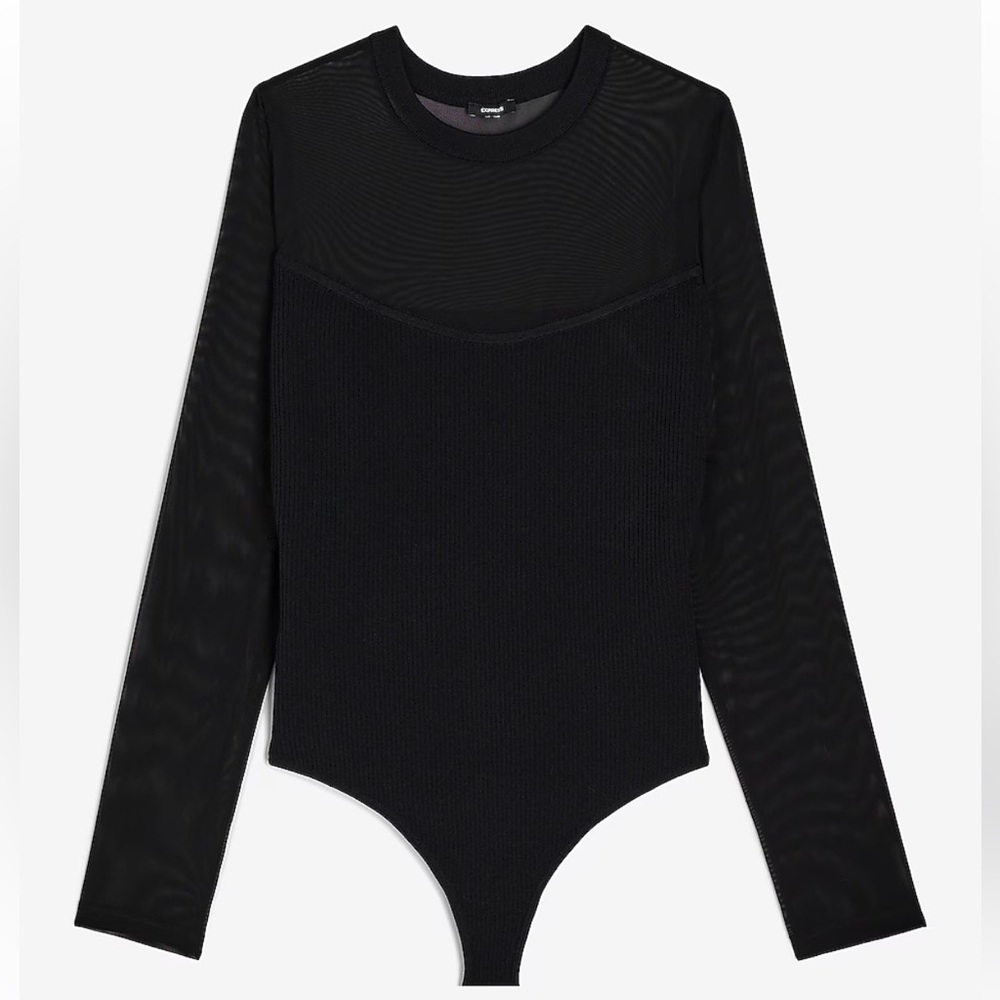 NWT Express Mesh Long Sleeve Sweater Bodysuit